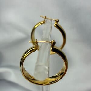 Napier Gold hoop earrings with a classic design